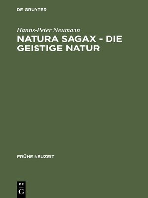 cover image of Natura sagax--Die geistige Natur